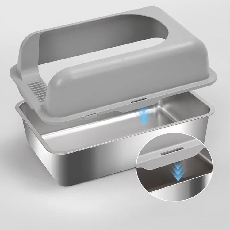 Litiera inox 304 medical 60x40x30cm descoperita inalta