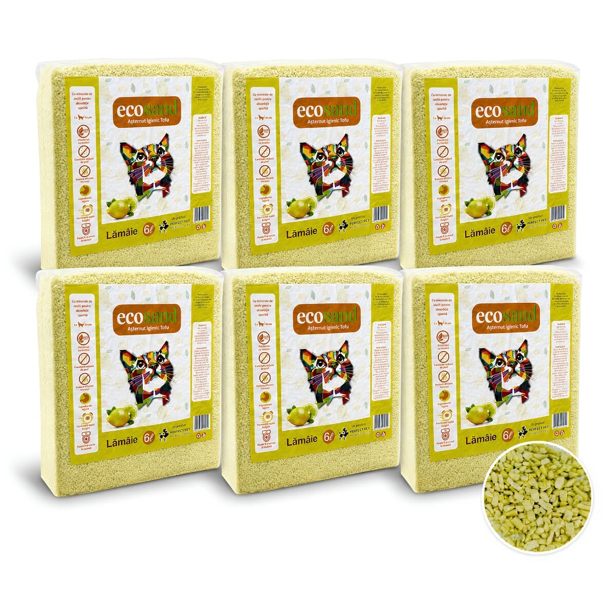 Asternut Ecosand MICRO – Lamaie, 6L, litiere automate, pisici mofturoase