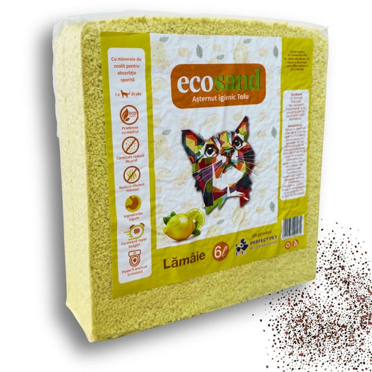 Nisip tofu pisici Ecosand MICRO lamaie - litiere automate
