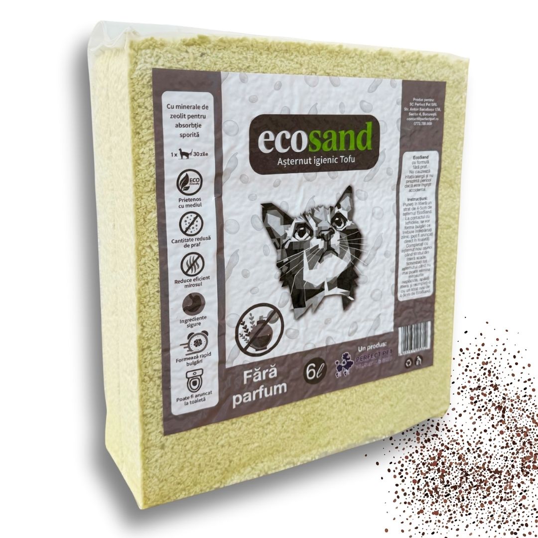 Nisip Pisici Tofu Ecosand - Așternut De Litieră Natural, Biodegradabil ...