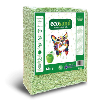 Nisip tofu pisici Ecosand mere 6L