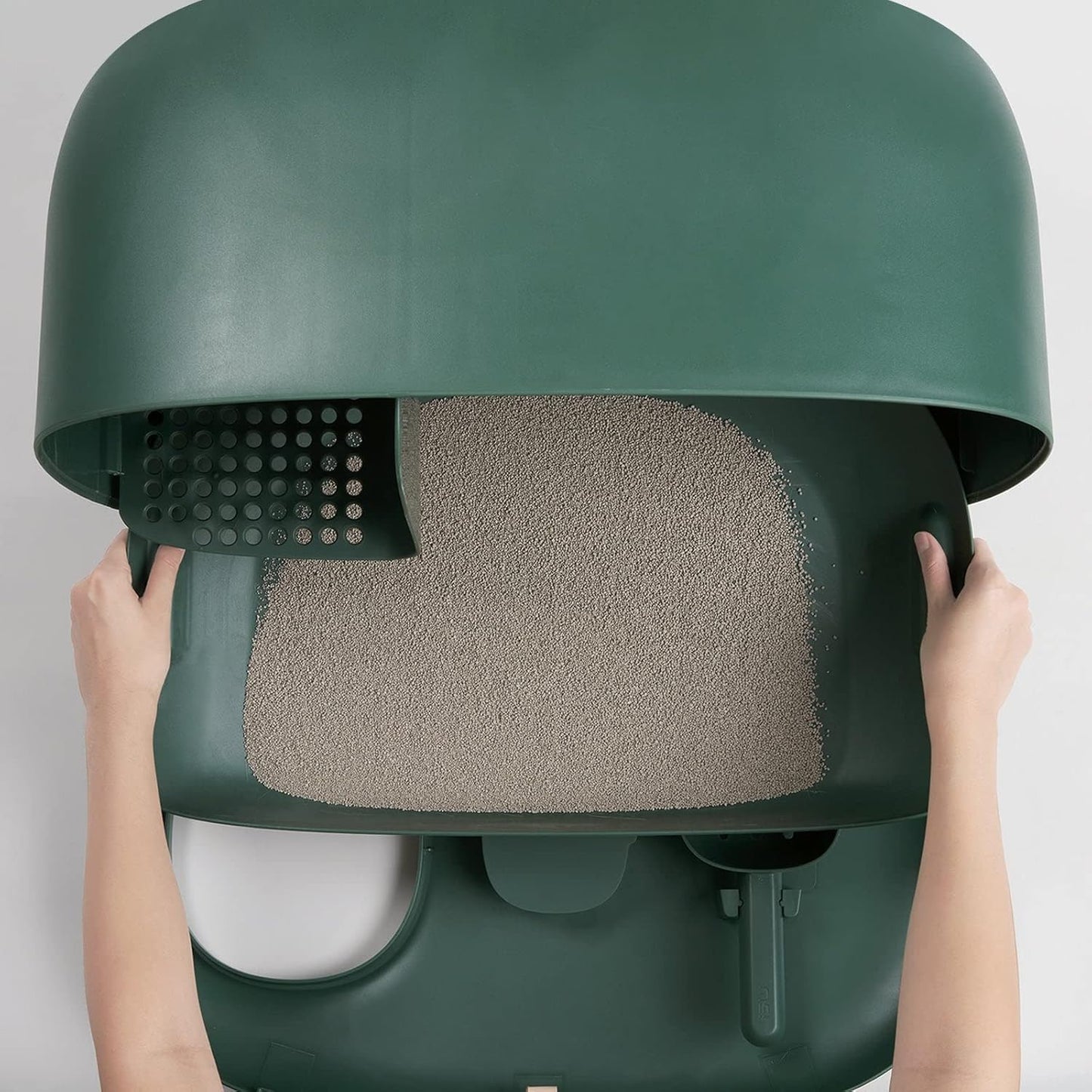 Litiera acoperita retro
