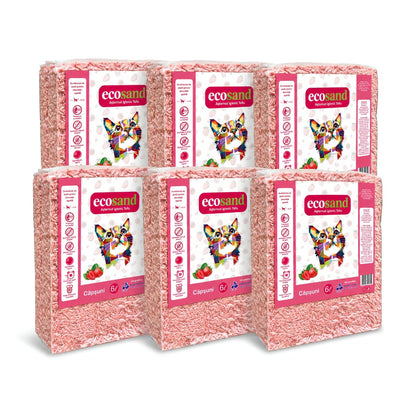 Nisip tofu pisici Ecosand capsuni 6L