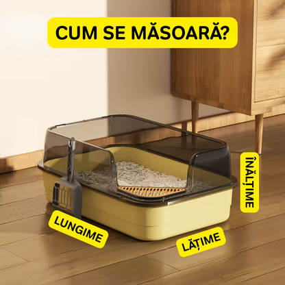 Litiera colt 12L cu grătar și lopățică diverse culori