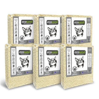 Nisip tofu pisici Ecosand fara parfum 6L