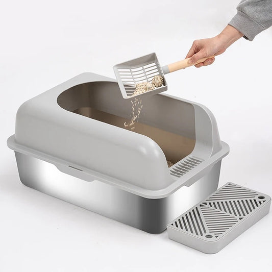 Litiera inox 304 medical 60x40x30cm descoperita inalta