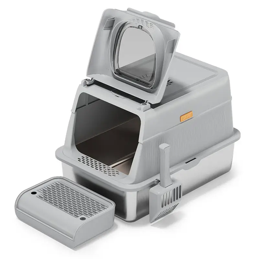 Litiera inox 304 medical 60x40x38cm acoperita