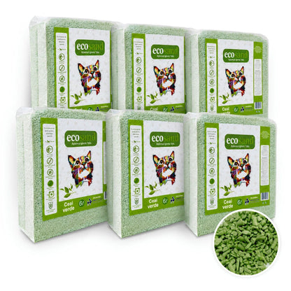 Asternut Ecosand MICRO – Ceai verde, 6L, litiere automate, pisici mofturoase